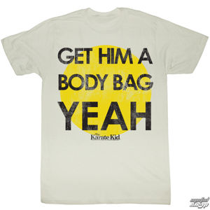 tričko AMERICAN CLASSICS Karate Kid Get Him A Body Bag šedá bílá XL