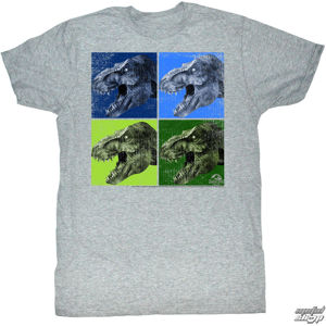 tričko AMERICAN CLASSICS Jurassic Park Ermuhgerd Grrr šedá XL