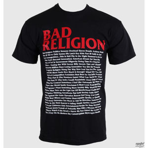 Tričko metal KINGS ROAD Bad Religion Song List černá