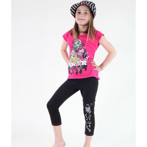 tričko TV MANIA Monster High Monster High černá růžová 10/140