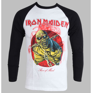tričko metal ROCK OFF Iron Maiden Piece Of Mind černá bílá M