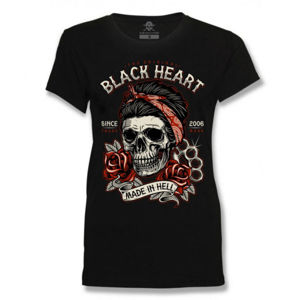 tričko street BLACK HEART JENY černá