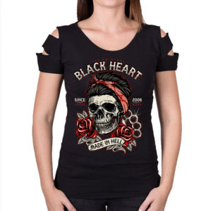 tričko street BLACK HEART JENY DESTROY černá S