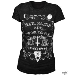 tričko BLACK CRAFT Hail Satan & Drink Coffee černá XL