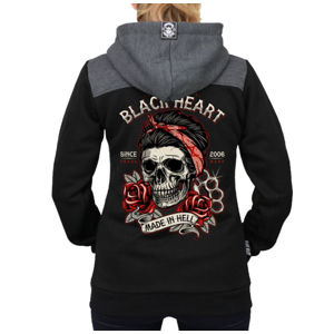 mikina s kapucí BLACK HEART JENY RG černá