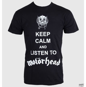 Tričko metal ROCK OFF Motörhead Keep Calm černá vícebarevná S