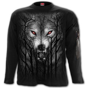 tričko SPIRAL FOREST WOLF černá L