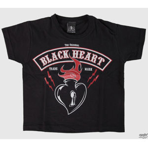 tričko street BLACK HEART Flames černá 5-6