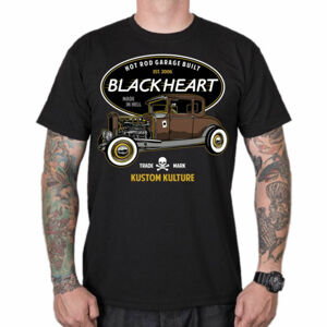 tričko BLACK HEART HOT ROD TRADICIONAL černá L