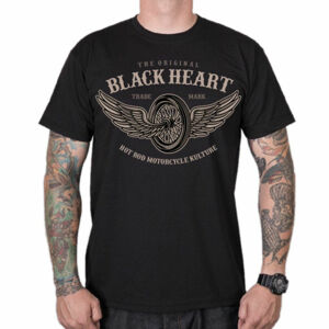 tričko BLACK HEART WINGS černá XL
