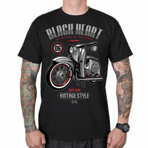 tričko BLACK HEART VINTAGE STYLE černá XL