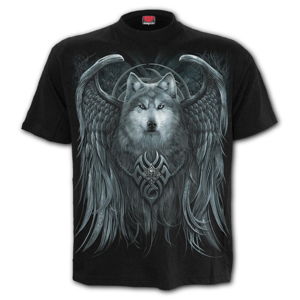tričko SPIRAL WOLF SPIRIT černá