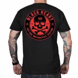 tričko pánské BLACK HEART - RED SKULL - BLACK - 8282 3XL