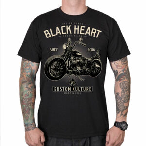 tričko BLACK HEART MOTORCYCLE černá L