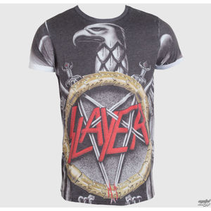 tričko metal ROCK OFF Slayer Silver Eagle šedá S