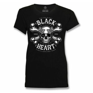 tričko BLACK HEART DEATH PIN UP černá L