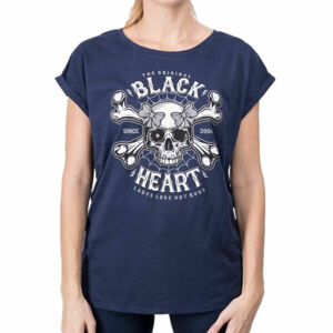tričko BLACK HEART DEAD PIN UP černá M