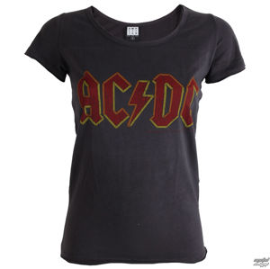 tričko metal AMPLIFIED AC-DC Charcoal černá šedá XL