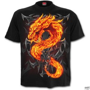 tričko SPIRAL Fire Dragon černá M