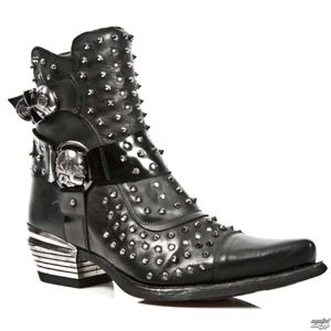 boty kožené NEW ROCK Itali Negro černá 45