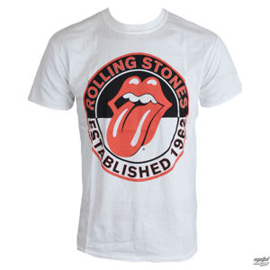 tričko metal ROCK OFF Rolling Stones Est 1962 bílá S