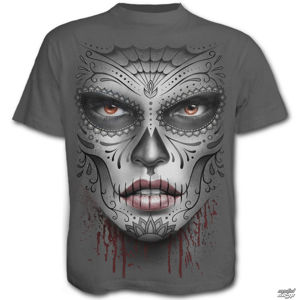 tričko SPIRAL Death Mask šedá