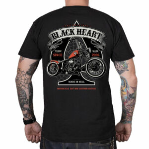 tričko BLACK HEART ORANGE CHOPPER černá M