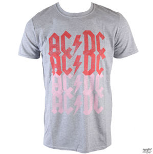 Tričko metal ROCK OFF AC-DC Logo Fade šedá XXL