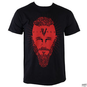 tričko PLASTIC HEAD Vikingové Ragnar Face černá XXL
