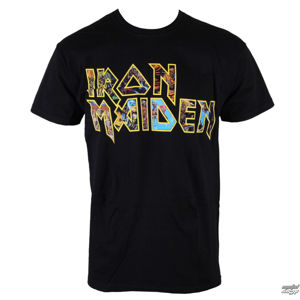 Tričko metal ROCK OFF Iron Maiden Eddie Logo černá S