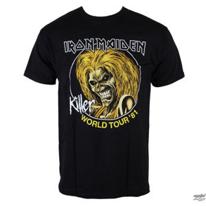 Tričko metal ROCK OFF Iron Maiden Killers World Tour 81 černá XXL