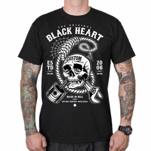 tričko BLACK HEART HANGMAN černá 3XL