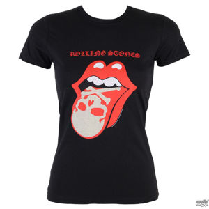 Tričko metal BRAVADO Rolling Stones Skull Tongue černá