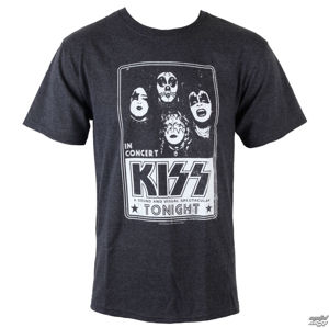 Tričko metal LOW FREQUENCY Kiss Concert poster šedá