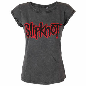 tričko metal dámské Slipknot - Logo Acid Wash - ROCK OFF - SKTS15LAW XS