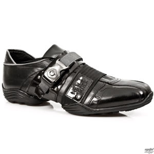 boty kožené NEW ROCK CHAROL STUCO ACERO černá 42
