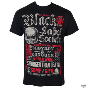 Tričko metal PLASTIC HEAD Black Label Society Destroy & Conquer černá S