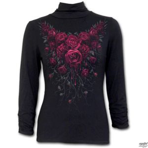 tričko SPIRAL Blood Rose černá L