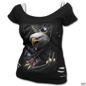tričko SPIRAL Rebel Eagle černá