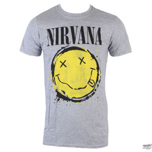 Tričko metal PLASTIC HEAD Nirvana Smiley Splat šedá M