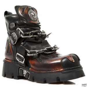 boty kožené NEW ROCK Itali Negro černá 43