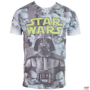 tričko ROCK OFF Star Wars Imperial Photo Montage černá šedá bílá S