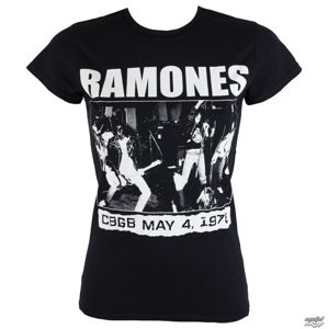 Tričko metal ROCK OFF Ramones CBGBS 1978 černá S