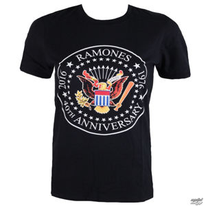 Tričko metal ROCK OFF Ramones 40th Anniversarry Seal černá S