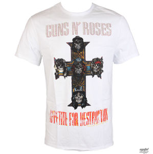 Tričko metal AMPLIFIED Guns N' Roses CLASSIC DIAMANTE černá bílá S