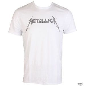 Tričko metal AMPLIFIED Metallica BLACK LOGO DIAMANTE černá bílá vícebarevná S