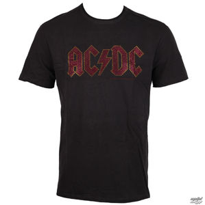 Tričko metal AMPLIFIED AC-DC CLASSIC LOGO CHARCOAL RED černá S