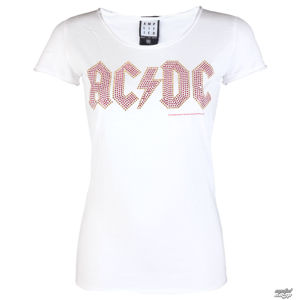 Tričko metal AMPLIFIED AC-DC LOGO WHITE RED černá bílá S