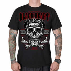 tričko pánské BLACK HEART - BASTARD IN PARADISE - BLACK - 9502 3XL