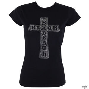 Tričko metal ROCK OFF Black Sabbath Cross černá S